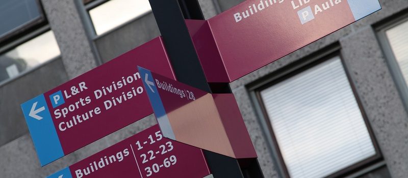 Wegwijzer bij TU Delft